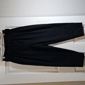 Banana Republic Black High Waist Cotton Paperbag Pants Trousers Belted Size 4